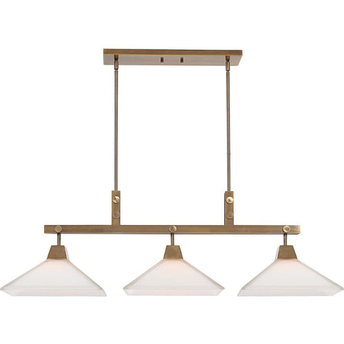 Uttermost Brookdale - 3 Light Linear Chandelier - 43.88 inches Wide by 13 inches deep