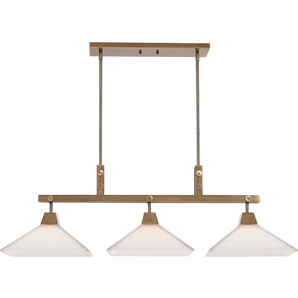 Uttermost Brookdale - 3 Light Linear Chandelier - 43.88 inches Wide by 13 inches deep