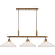 Uttermost Brookdale - 3 Light Linear Chandelier - 43.88 inches Wide by 13 inches deep