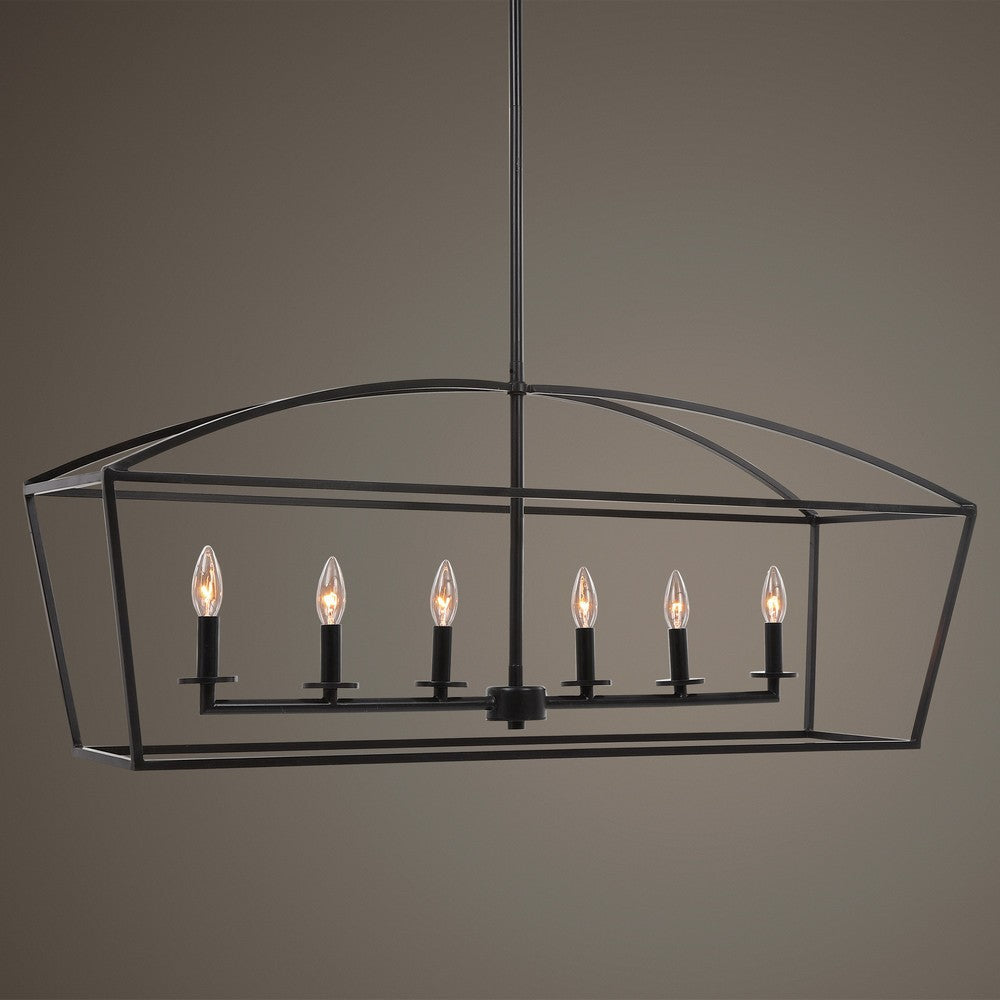 Uttermost Clayton 6 Light Linear Chandelier By Casagear Home UT-21348