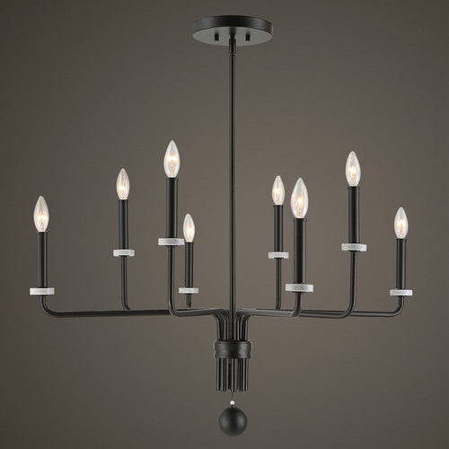 Uttermost Ebony - 8 Light Chandelier-20.88 Inches Tall and 34 Inches Wide