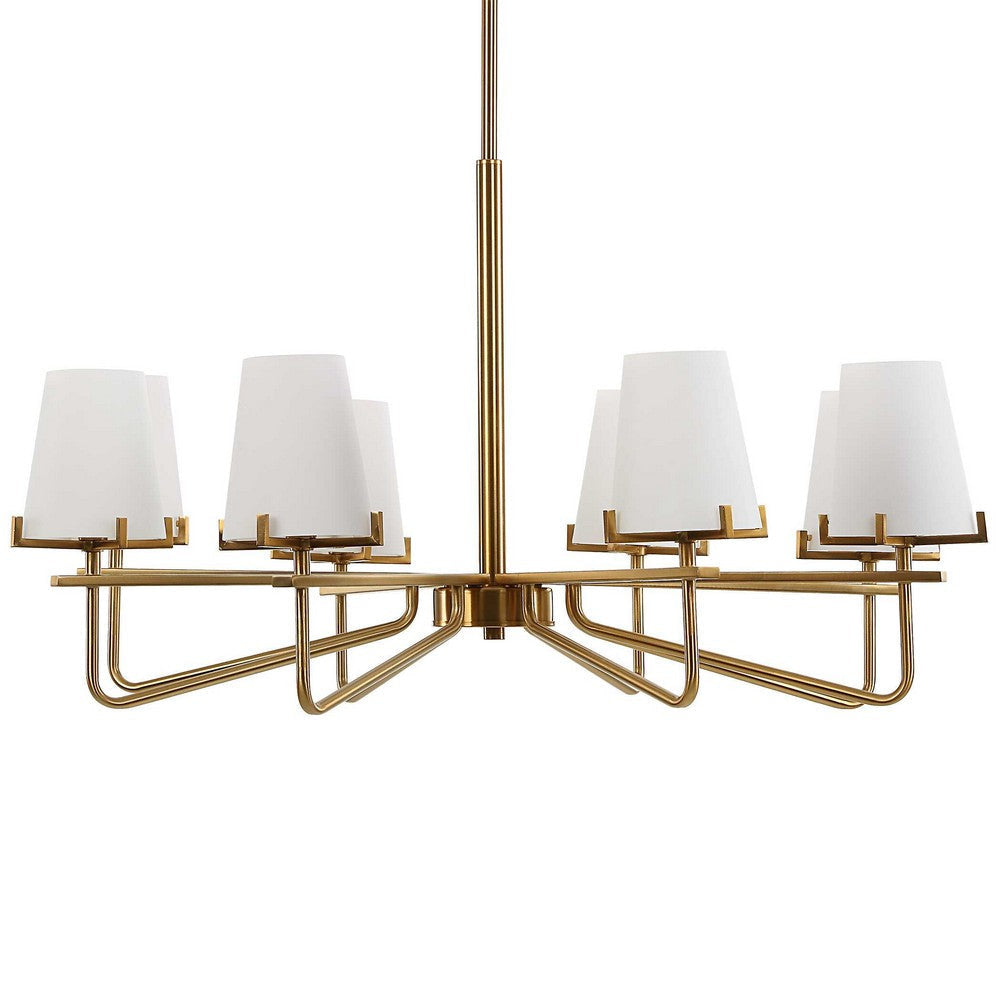 Uttermost Lassen 8 Light Brass Chandelier UT-21382