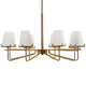 Uttermost Lassen 8 Light Brass Chandelier UT-21382