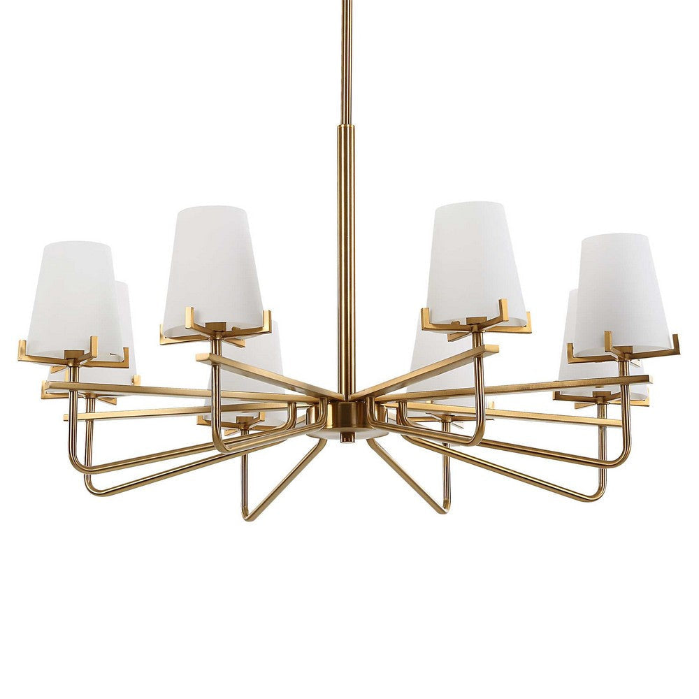 Uttermost Lassen 8 Light Brass Chandelier UT-21382