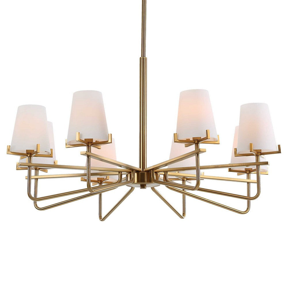 Uttermost Lassen 8 Light Brass Chandelier UT-21382