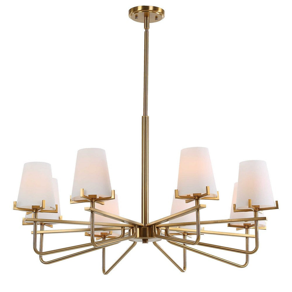 Uttermost Lassen 8 Light Brass Chandelier UT-21382