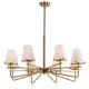Uttermost Lassen 8 Light Brass Chandelier UT-21382