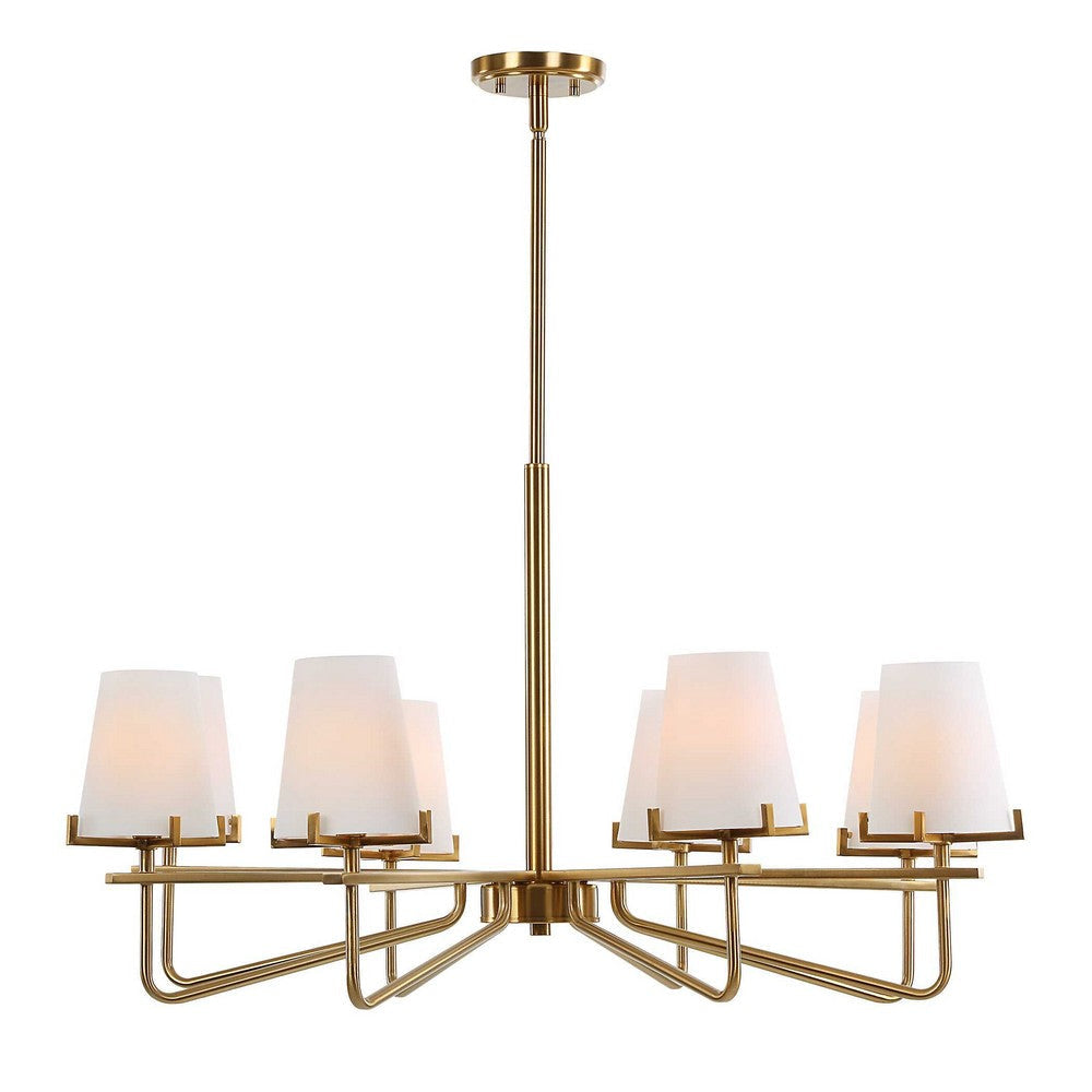Uttermost Lassen 8 Light Brass Chandelier UT-21382