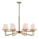 Uttermost Lassen 8 Light Brass Chandelier UT-21382