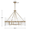 Uttermost Crystal Stick 8 Light Brass Chandelier UT-21389