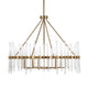 Uttermost Crystal Stick 8 Light Brass Chandelier UT-21389