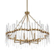 Uttermost Crystal Stick 8 Light Brass Chandelier UT-21389