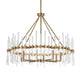 Uttermost Crystal Stick 8 Light Brass Chandelier UT-21389