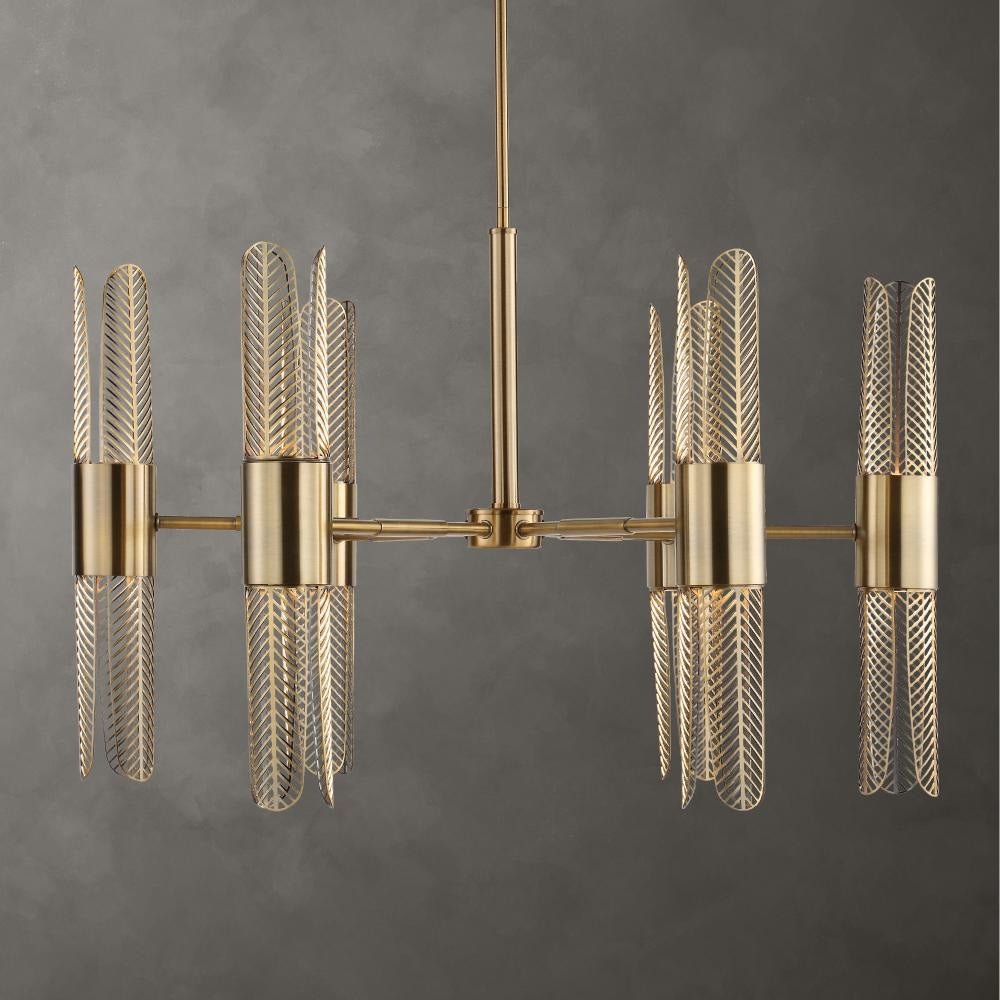 Uttermost 21391 Cret - 96W 12 LED Chandelier-20.63 Inches Tall and 31 Inches Wide