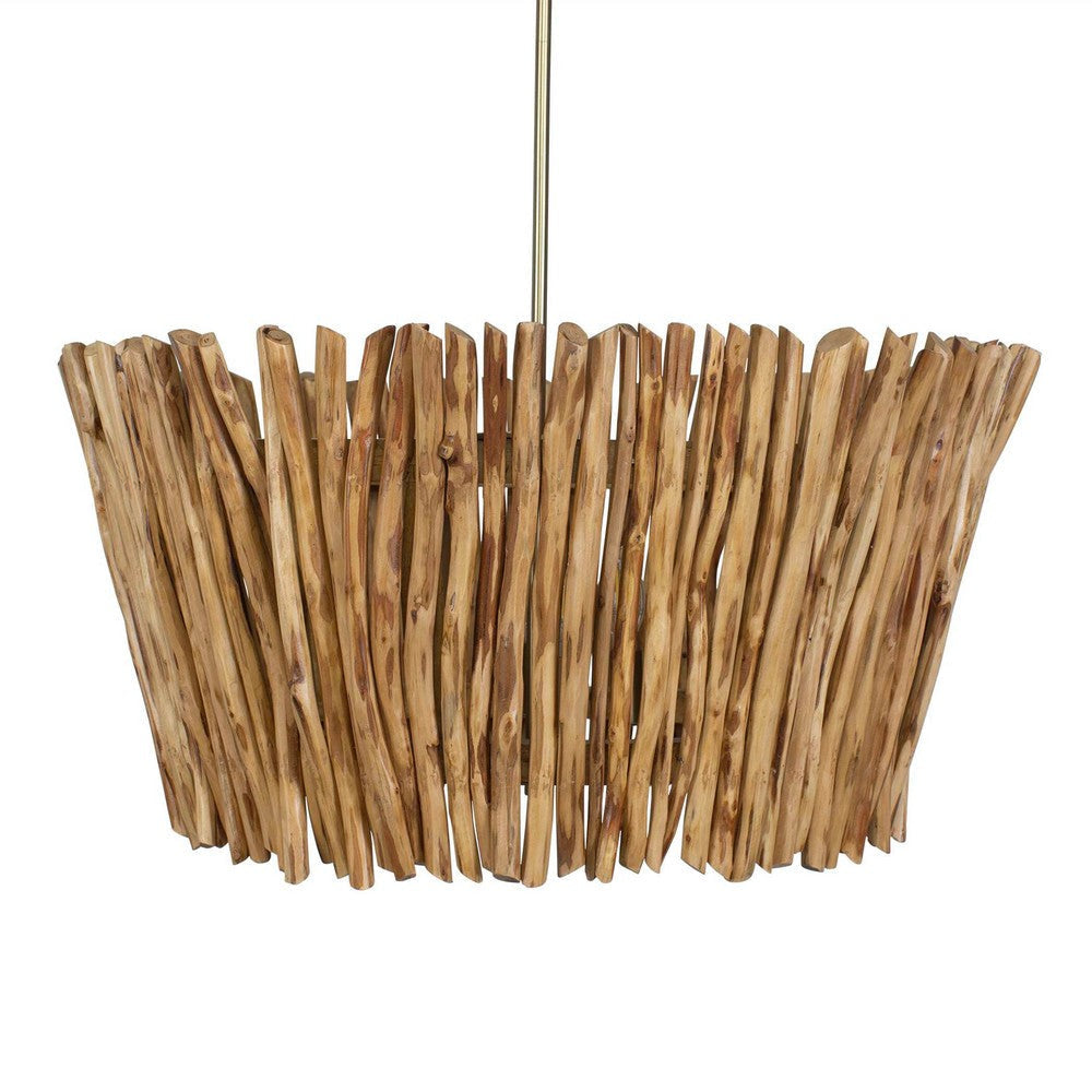 Uttermost Rhea 4 Light Wood Branch Chandelier UT-21395