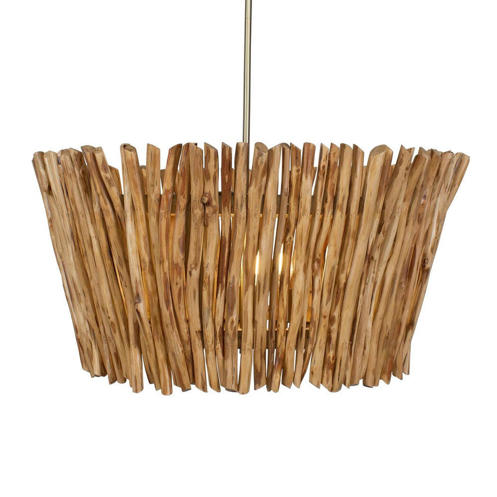 Uttermost Rhea 4 Light Wood Branch Chandelier UT-21395