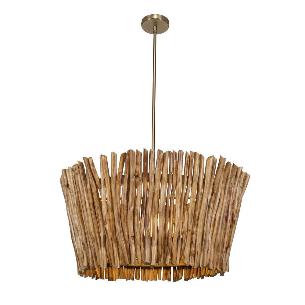 Uttermost Rhea 4 Light Wood Branch Chandelier UT-21395