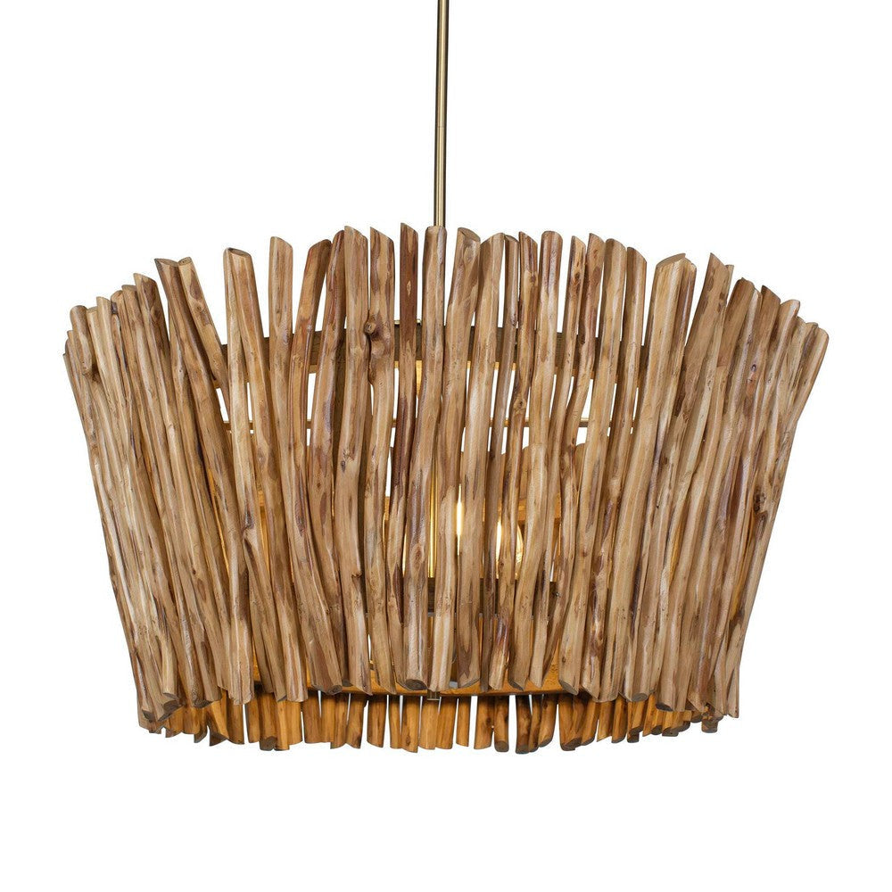 Uttermost Rhea 4 Light Wood Branch Chandelier UT-21395
