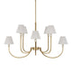 Uttermost Poppins 8 Light Brass Chandelier UT-21406