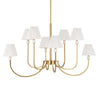 Uttermost Poppins 8 Light Brass Chandelier UT-21406