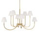 Uttermost Poppins 8 Light Brass Chandelier UT-21406