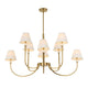 Uttermost Poppins 8 Light Brass Chandelier UT-21406