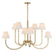Uttermost Poppins 8 Light Brass Chandelier UT-21406