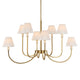 Uttermost Poppins 8 Light Brass Chandelier