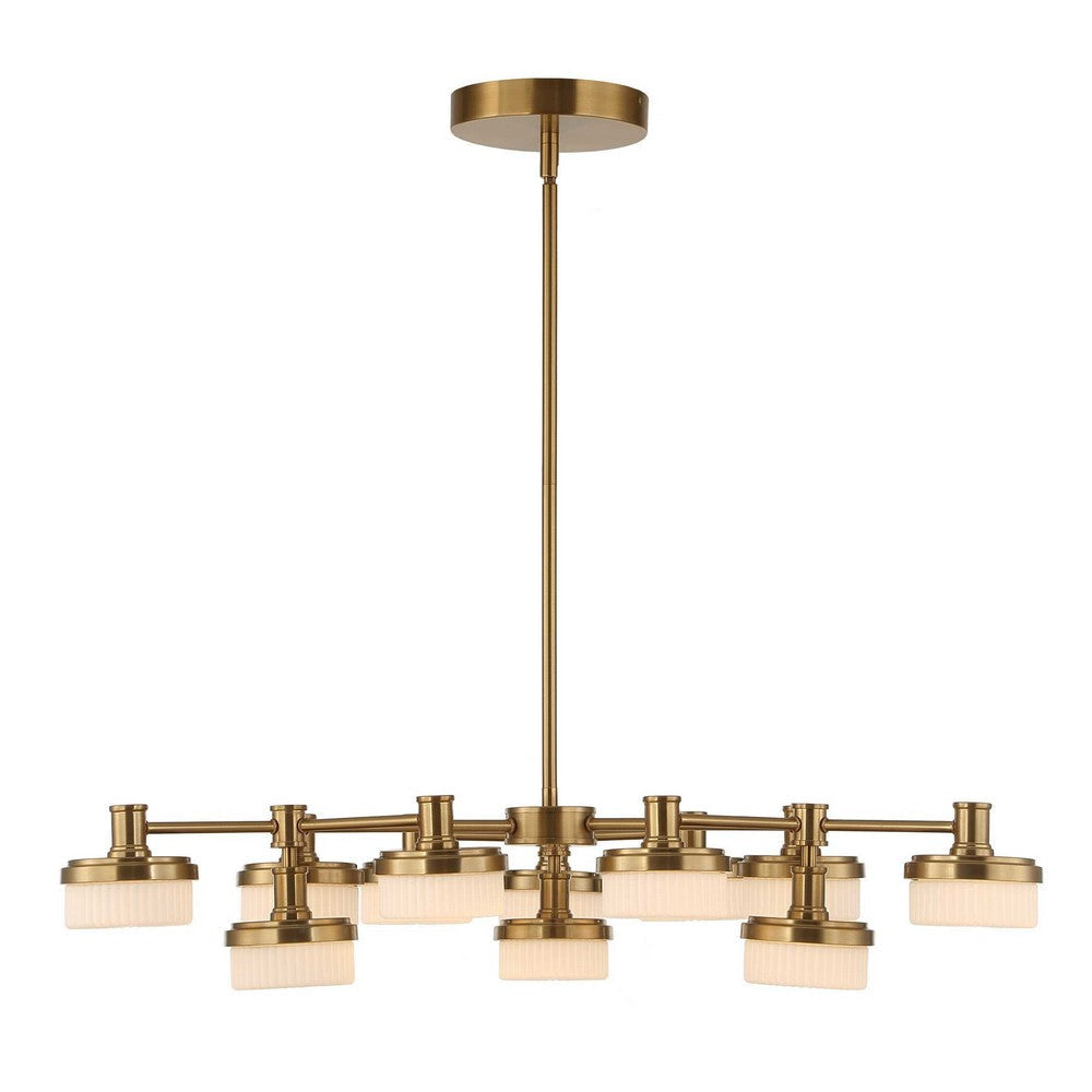 Uttermost Wedge 12 Lt LED Brass Chandelier UT-21408