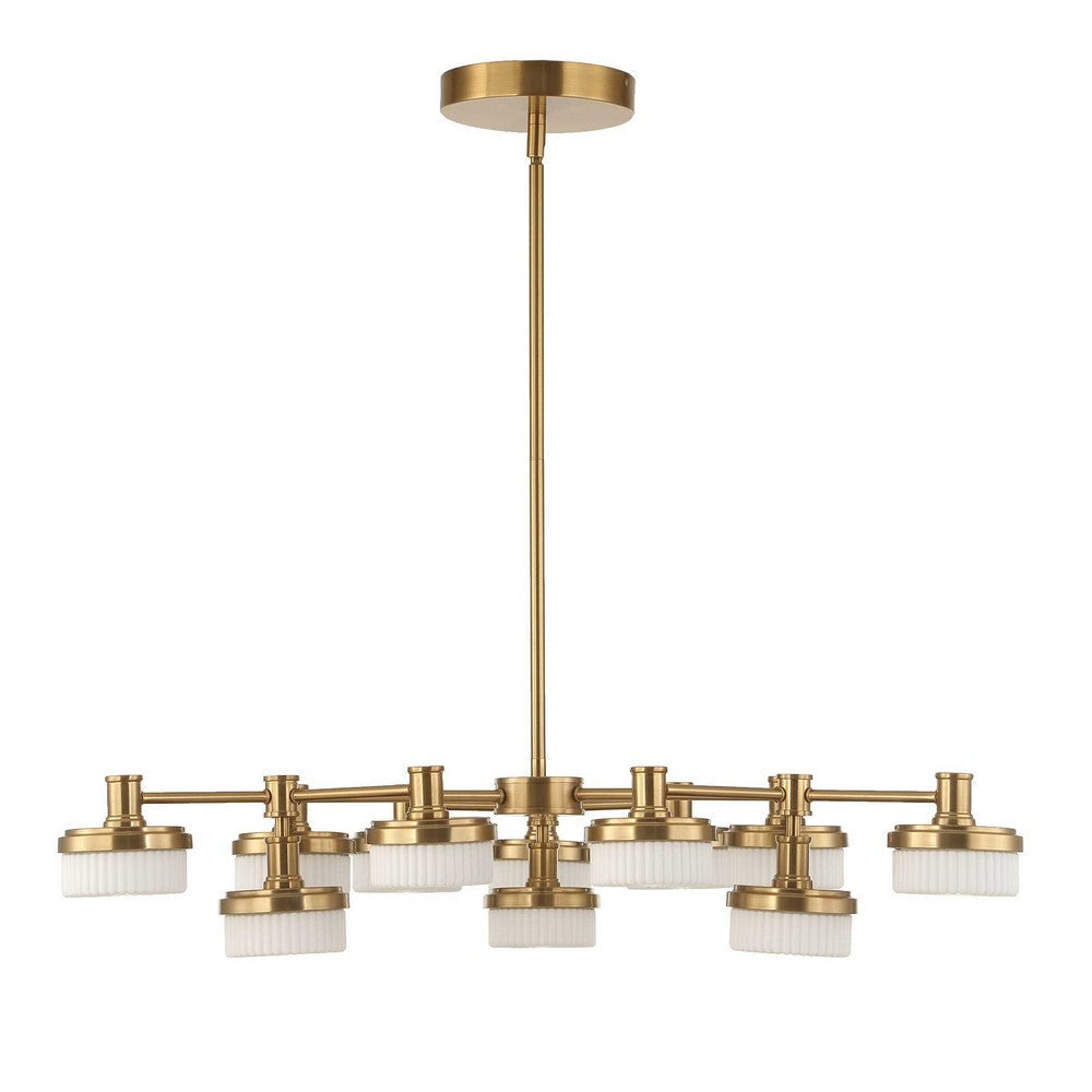 Uttermost Wedge 12 Lt LED Brass Chandelier UT-21408