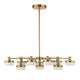 Uttermost Wedge 12 Lt LED Brass Chandelier UT-21408