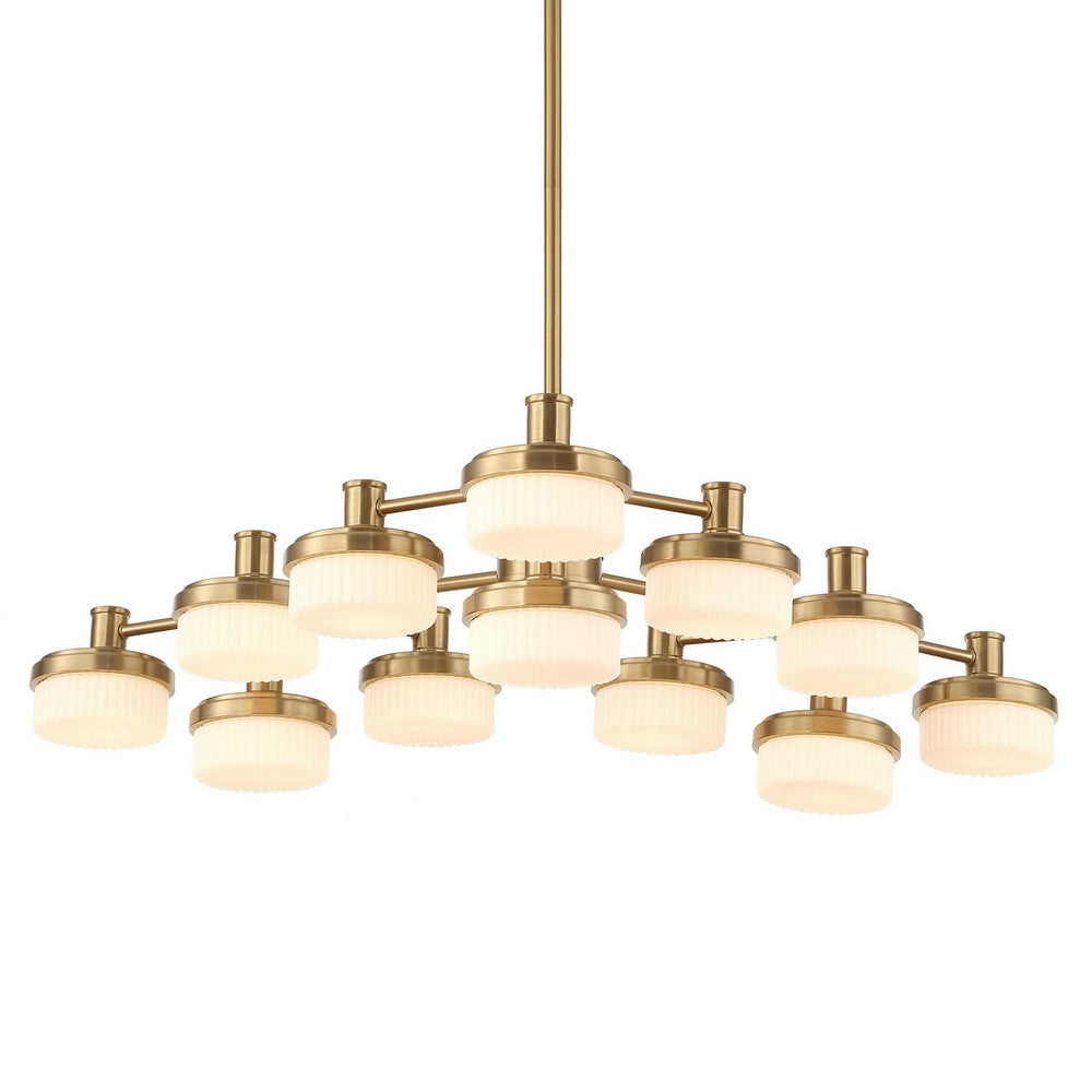 Uttermost Wedge 12 Lt LED Brass Chandelier UT-21408