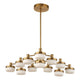 Uttermost Wedge 12 Lt LED Brass Chandelier UT-21408