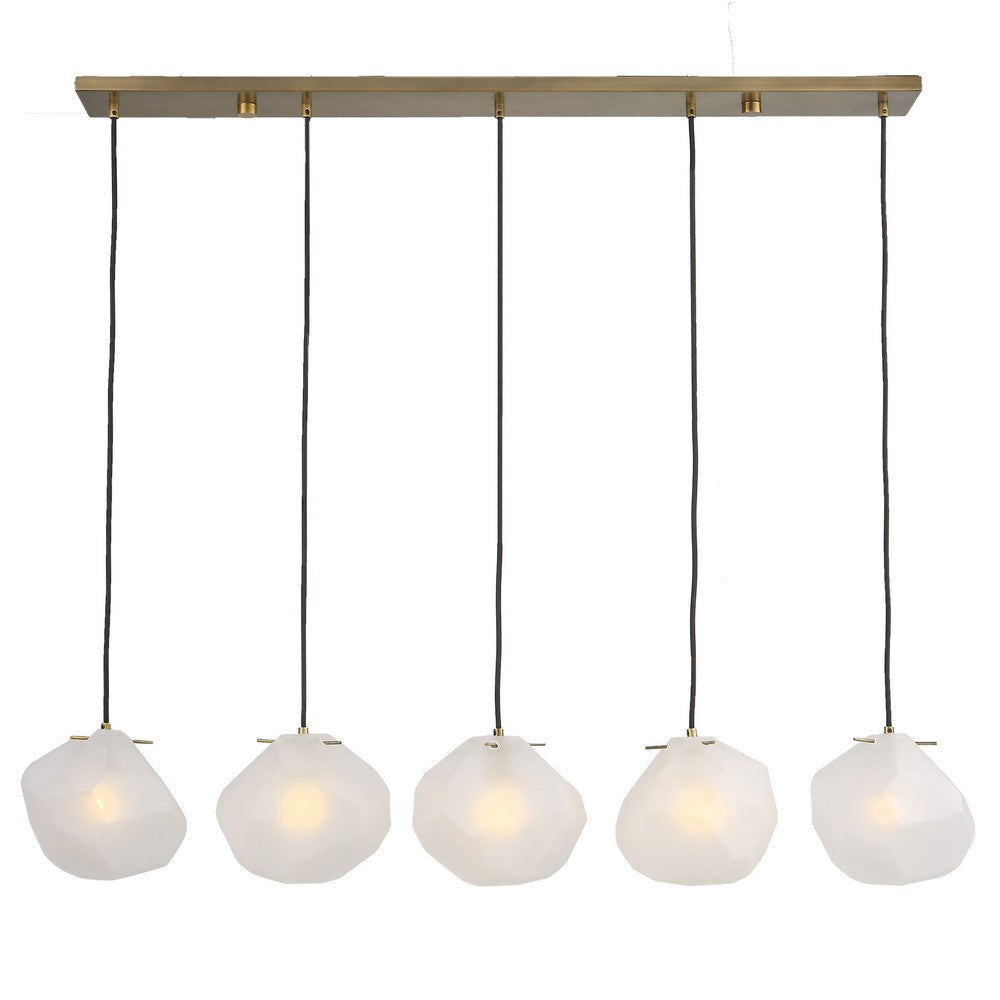 Uttermost Geodesic - 5 Light Linear Pendant-8.25 Inches Tall and 47 Inches Wide