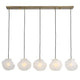 Uttermost Geodesic - 5 Light Linear Pendant-8.25 Inches Tall and 47 Inches Wide
