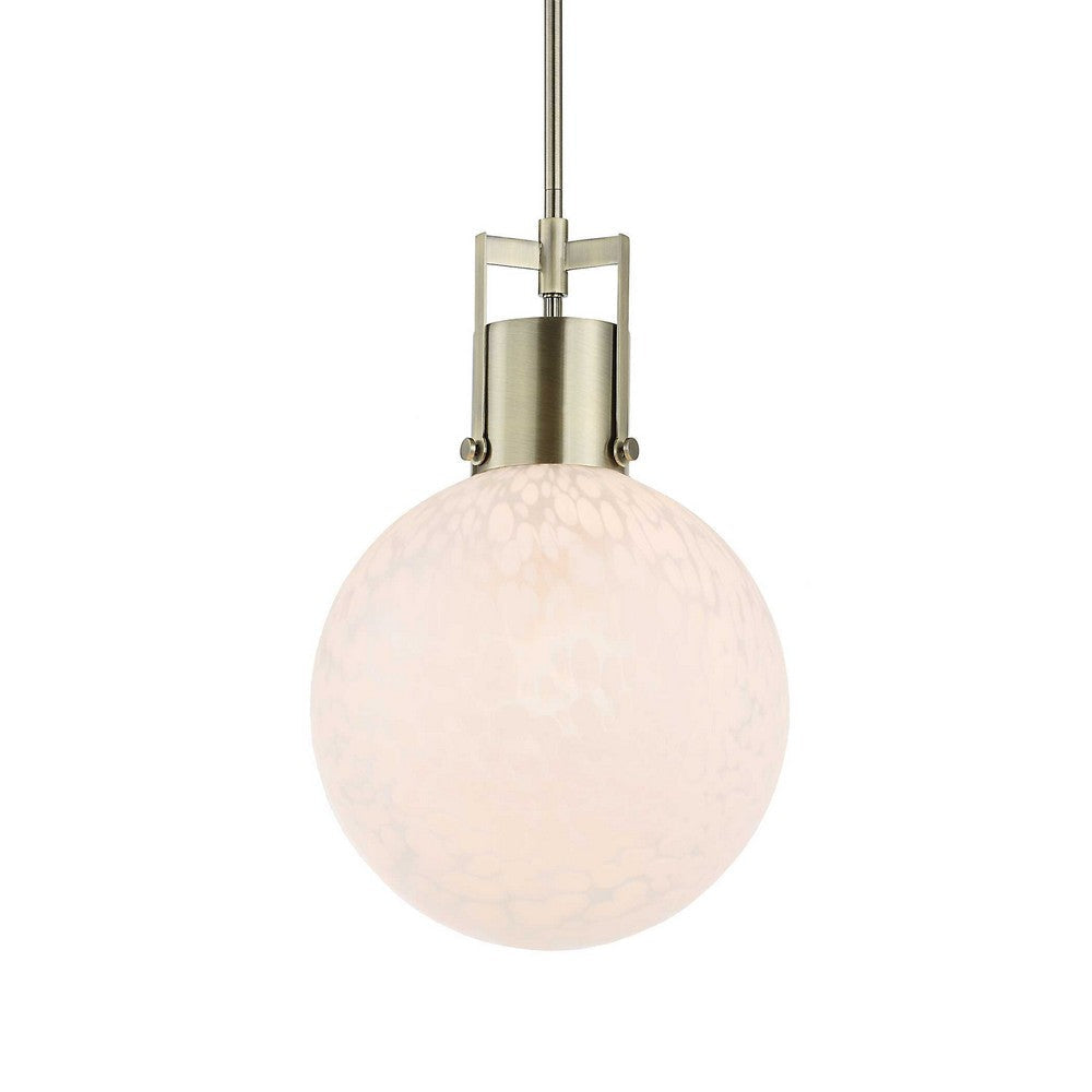 Uttermost Huch 1 Light White Glass Pendant UT-21609