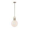 Uttermost Huch 1 Light White Glass Pendant UT-21609