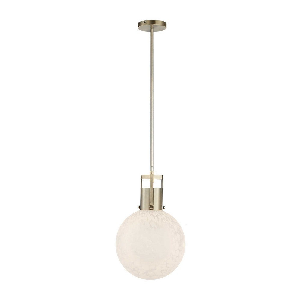 Uttermost Huch 1 Light White Glass Pendant UT-21609
