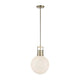 Uttermost Huch 1 Light White Glass Pendant UT-21609