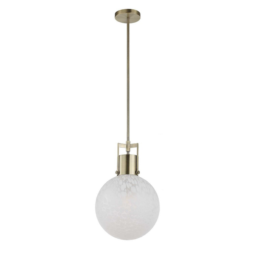 Uttermost Huch 1 Light White Glass Pendant UT-21609