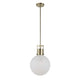 Uttermost Huch 1 Light White Glass Pendant UT-21609