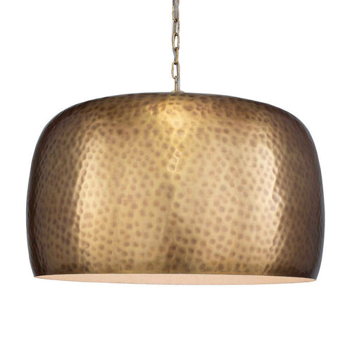 Uttermost Lemont Hammered Brass 1 Light Pendant