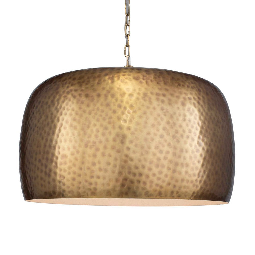 Uttermost Lemont Hammered Brass 1 Light Pendant