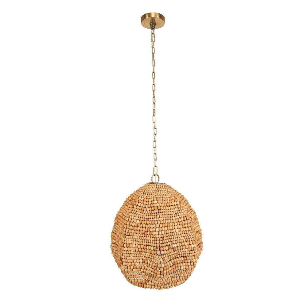 Uttermost Kauri 1 Light Wooden Bead Pendant