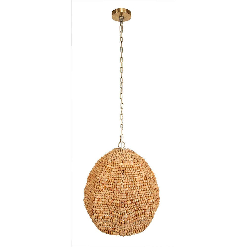 Uttermost Kauri 1 Light Wooden Bead Pendant