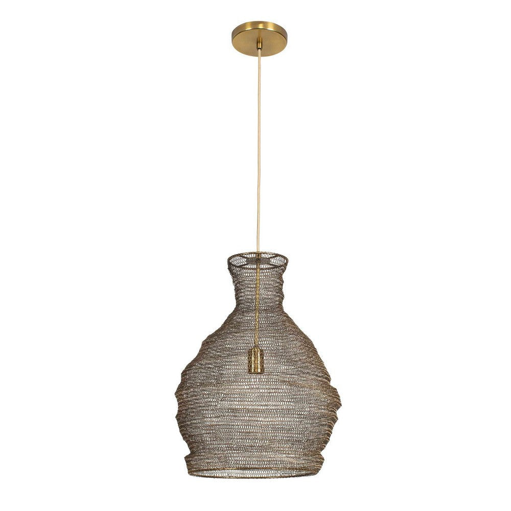 Uttermost Murmur Woven Brass 1 Light Pendant UT-21613
