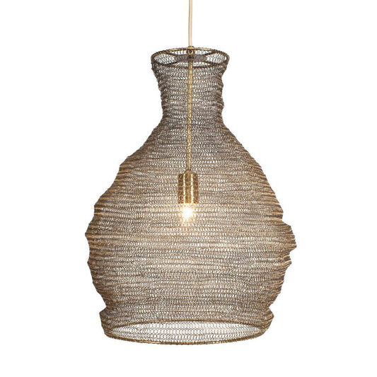 Uttermost Murmur Woven Brass 1 Light Pendant