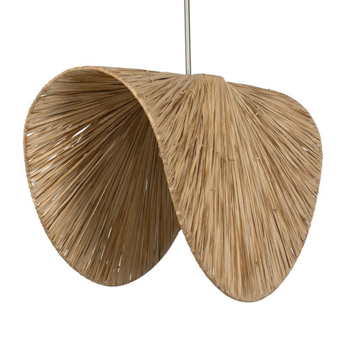 Uttermost Bend 1 Light Raffia Pendant