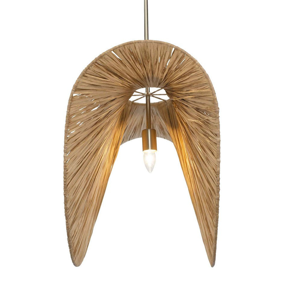 Uttermost Bend 1 Light Raffia Pendant UT-21625