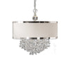 Fascination Drum Pendant 3 Light Antique White Linen -Traditional Installation